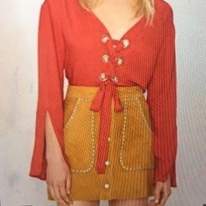 Red  Nasty Gal Blouse